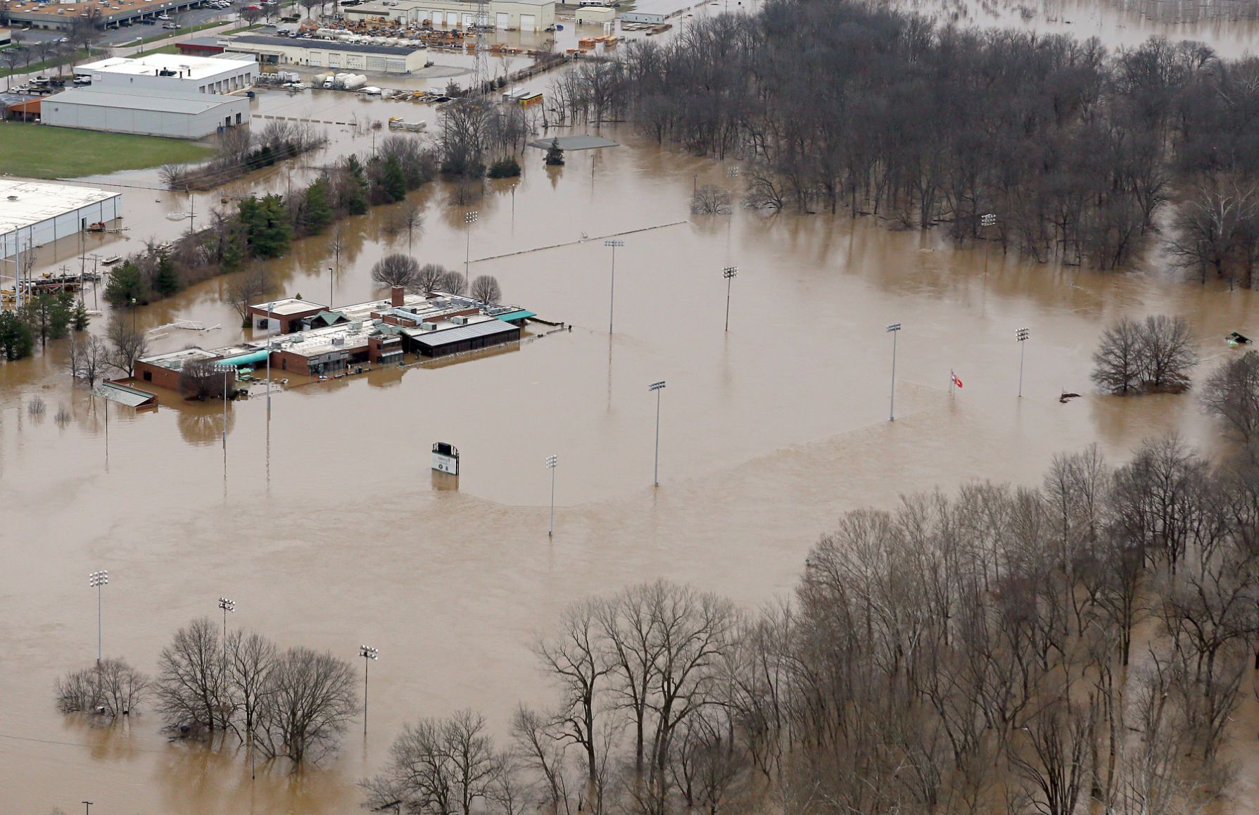 Meramec River floods St. Louis Soccer Park